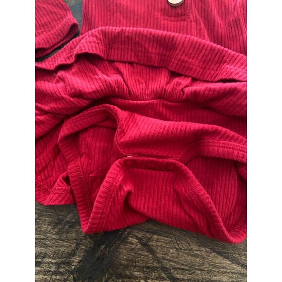 EUC long sleeve red twirl dress onesie by Posh Peanut size 3-6 months - Picture 5 of 6